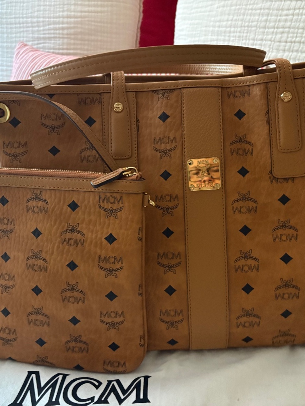 MCM tote and matching small bag